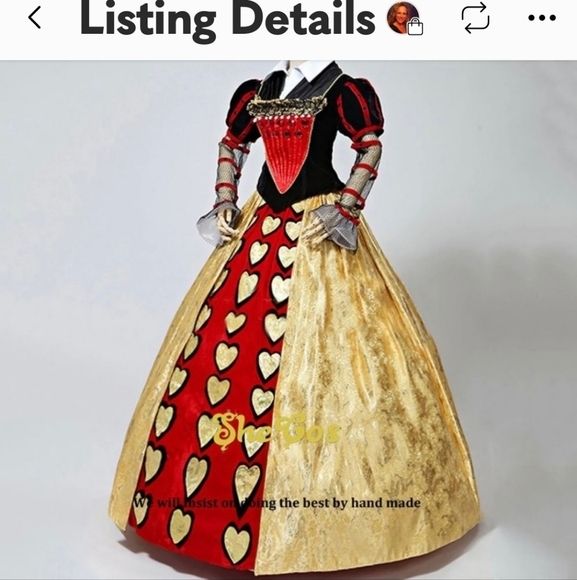 Red Queen/Queen of Hearts cosplay/costume - Picture 2 of 6